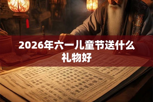 2026年六一儿童节送什么礼物好