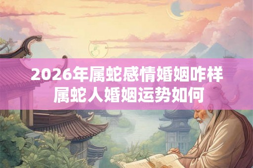 2026年属蛇感情婚姻咋样 属蛇人婚姻运势如何