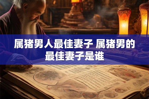 属猪男人最佳妻子 属猪男的最佳妻子是谁