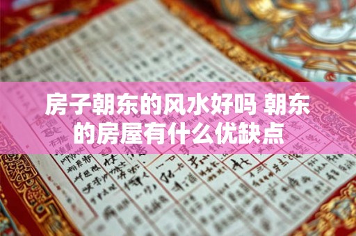 房子朝东的风水好吗 朝东的房屋有什么优缺点