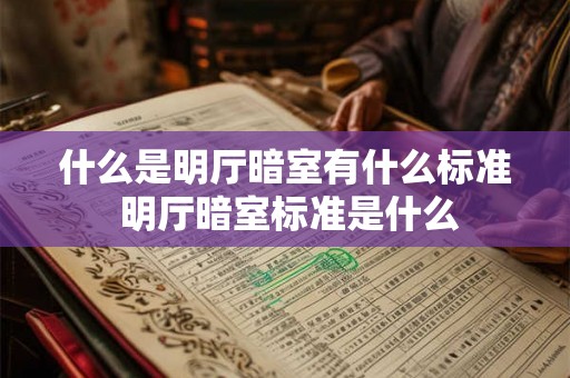 什么是明厅暗室有什么标准 明厅暗室标准是什么 什么是明厅暗室有什么标准 明厅暗室标准是什么