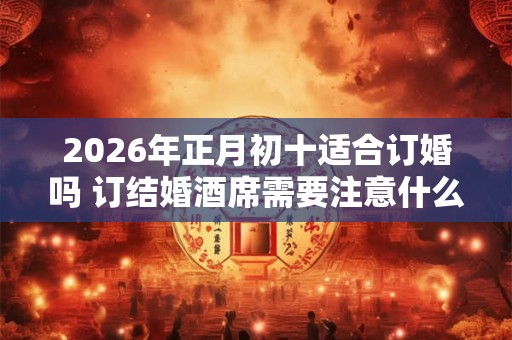 2026年正月初十适合订婚吗 订结婚酒席需要注意什么