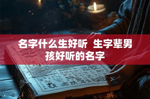 名字什么生好听  生字辈男孩好听的名字