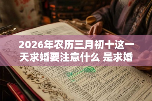 2026年农历三月初十这一天求婚要注意什么 是求婚吉日吗