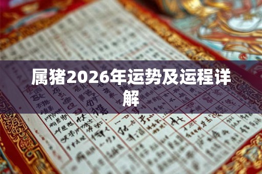 属猪2026年运势及运程详解