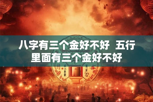 八字有三个金好不好  五行里面有三个金好不好