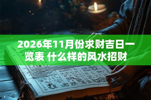 2026年11月份求财吉日一览表 什么样的风水招财 2026年11月份求财吉日一览表 什么样的风水招财