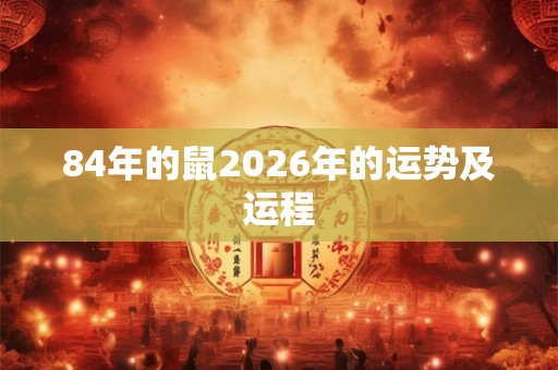 84年的鼠2026年的运势及运程