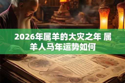 2026年属羊的大灾之年 属羊人马年运势如何
