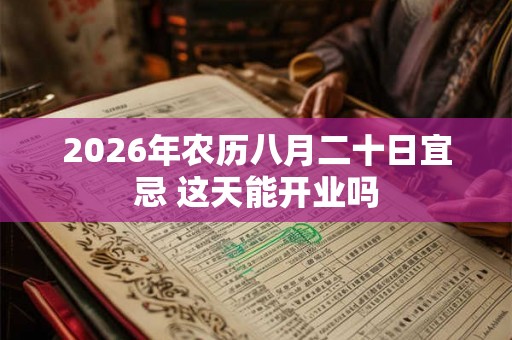 2026年农历八月二十日宜忌 这天能开业吗
