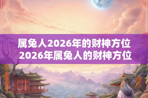 属兔人2026年的财神方位 2026年属兔人的财神方位在哪