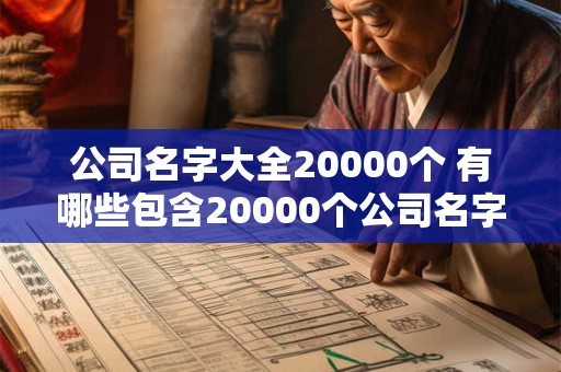 公司名字大全20000个 有哪些包含20000个公司名字的公司名字大全