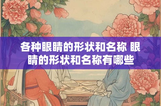 各种眼睛的形状和名称 眼睛的形状和名称有哪些