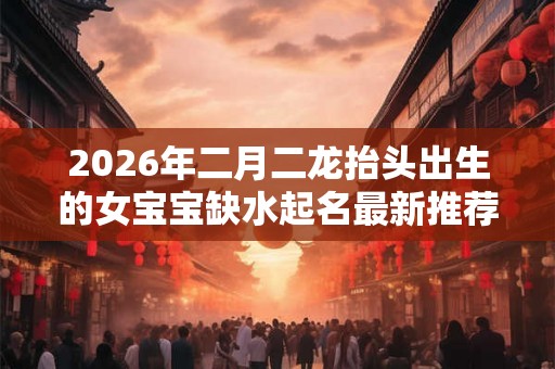 2026年二月二龙抬头出生的女宝宝缺水起名最新推荐