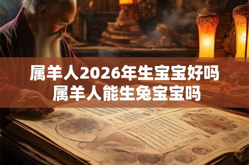 属羊人2026年生宝宝好吗 属羊人能生兔宝宝吗