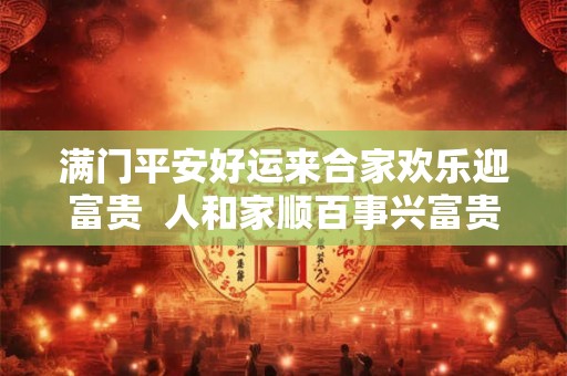 满门平安好运来合家欢乐迎富贵  人和家顺百事兴富贵平安福满堂