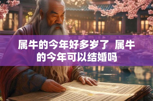 属牛的今年好多岁了  属牛的今年可以结婚吗