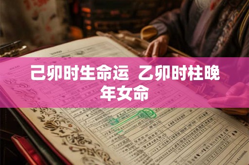 己卯时生命运  乙卯时柱晚年女命