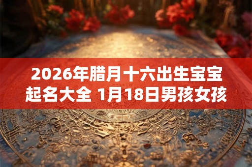 2026年腊月十六出生宝宝起名大全 1月18日男孩女孩起名介绍