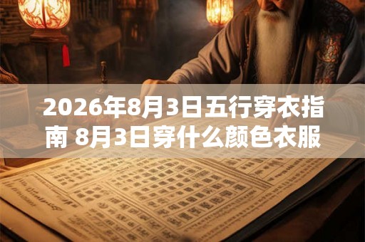 2026年8月3日五行穿衣指南 8月3日穿什么颜色衣服最旺运