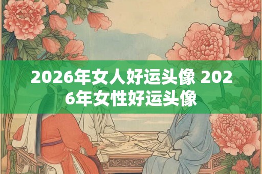 2026年女人好运头像 2026年女性好运头像
