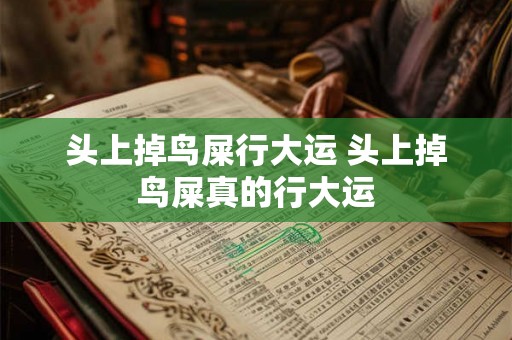 头上掉鸟屎行大运 头上掉鸟屎真的行大运