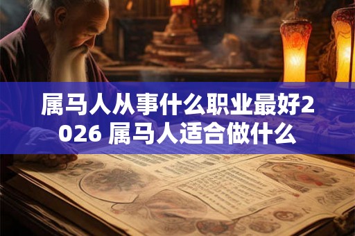 属马人从事什么职业最好2026 属马人适合做什么