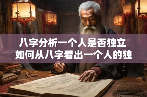 八字分析一个人是否独立 如何从八字看出一个人的独立性
