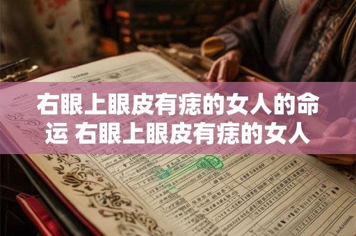 右眼上眼皮有痣的女人的命运 右眼上眼皮有痣的女人的命运会如何