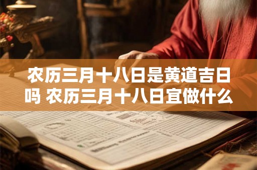 农历三月十八日是黄道吉日吗 农历三月十八日宜做什么