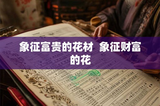 象征富贵的花材 象征财富的花 象征富贵的花材 象征财富的花