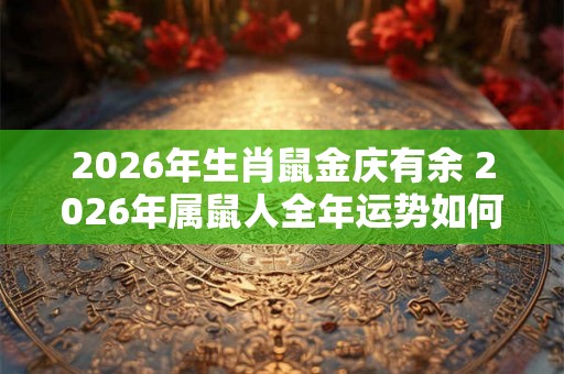 2026年生肖鼠金庆有余 2026年属鼠人全年运势如何