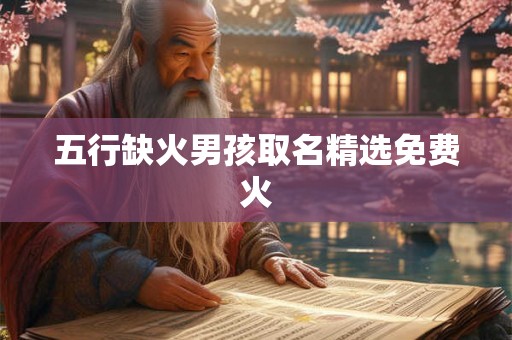 五行缺火男孩取名精选免费火