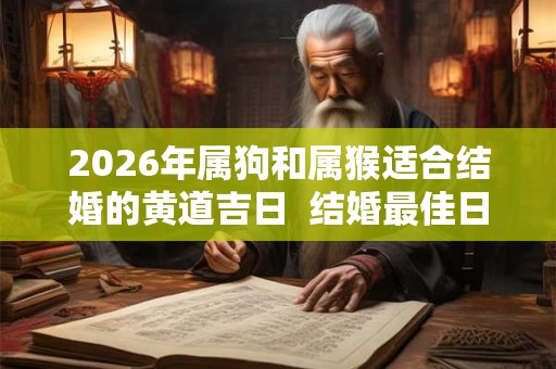 2026年属狗和属猴适合结婚的黄道吉日  结婚最佳日期