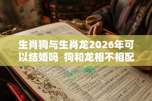 生肖狗与生肖龙2026年可以结婚吗  狗和龙相不相配