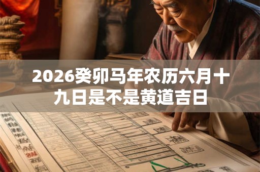 2026癸卯马年农历六月十九日是不是黄道吉日