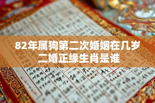 82年属狗第二次婚姻在几岁 二婚正缘生肖是谁