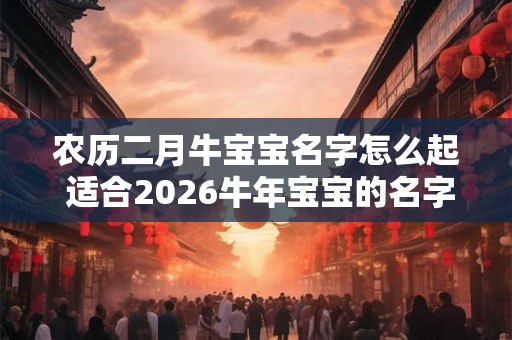 农历二月牛宝宝名字怎么起 适合2026牛年宝宝的名字