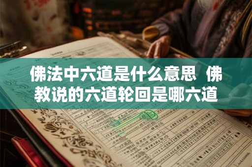 佛法中六道是什么意思  佛教说的六道轮回是哪六道