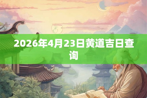 2026年4月23日黄道吉日查询 2026年4月23日黄道吉日查询
