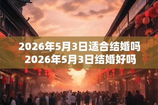 2026年5月3日适合结婚吗 2026年5月3日结婚好吗