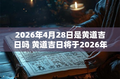 2026年4月28日是黄道吉日吗 黄道吉日将于2026年4月28日到来吗