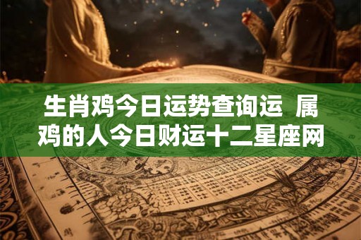 生肖鸡今日运势查询运  属鸡的人今日财运十二星座网