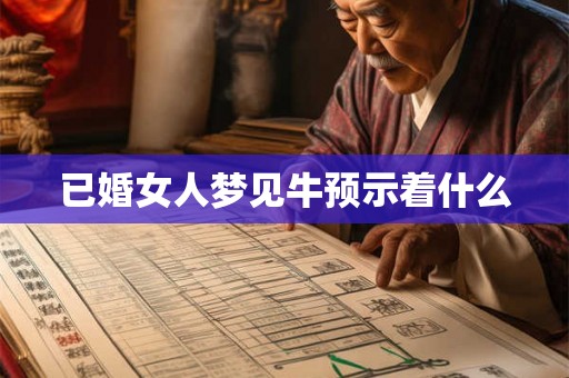 已婚女人梦见牛预示着什么