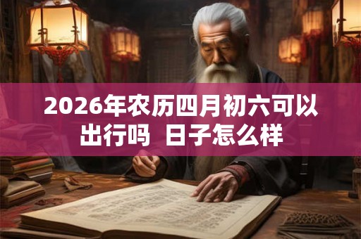 2026年农历四月初六可以出行吗  日子怎么样