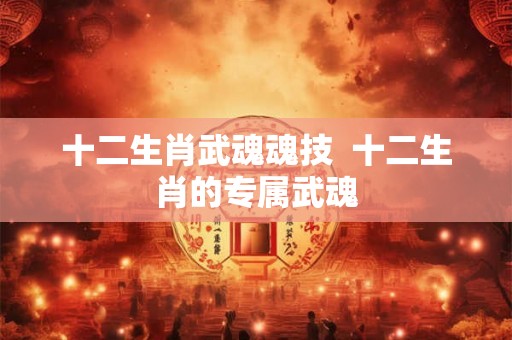 十二生肖武魂魂技  十二生肖的专属武魂
