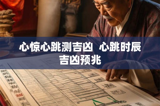 心惊心跳测吉凶  心跳时辰吉凶预兆
