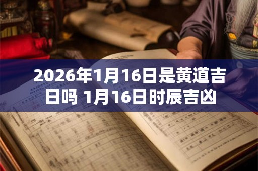 2026年1月16日是黄道吉日吗 1月16日时辰吉凶