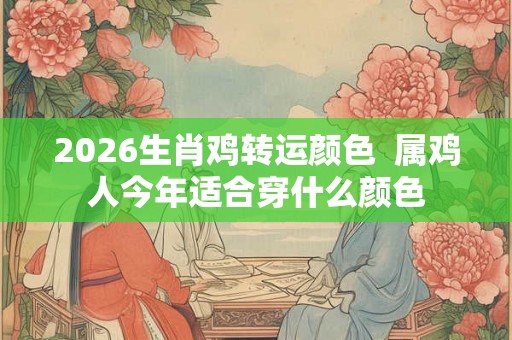 2026生肖鸡转运颜色  属鸡人今年适合穿什么颜色