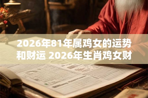 2026年81年属鸡女的运势和财运 2026年生肖鸡女财运如何